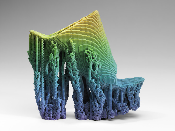 Sapato "Molecule", de Francis Bitonti Studio Inc. para: Adobe. Filamentos impressos em 3D usando Adobe Photoshop CC
